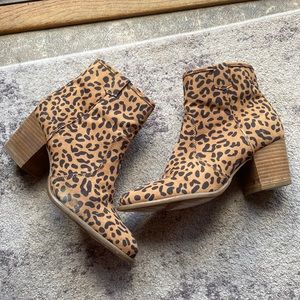 Leopard print boots